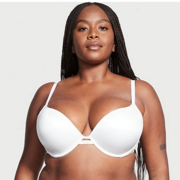 Victoria's Secret Other - 🌸 Victoria's Secret Very Sexy Lightly Lined Plunge White T-shirt Bra 34DDD 34F
